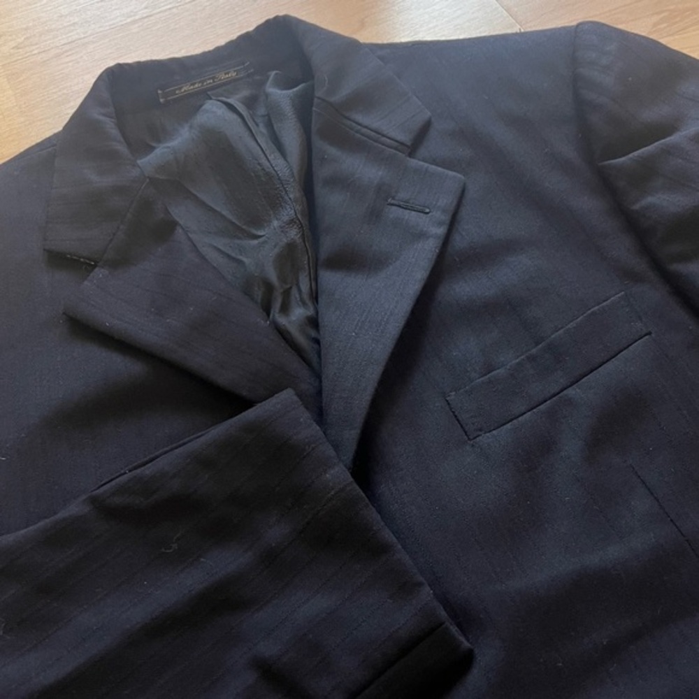 VERSACE‎ Men’s Wool Navy Blazer Size 50 US 40